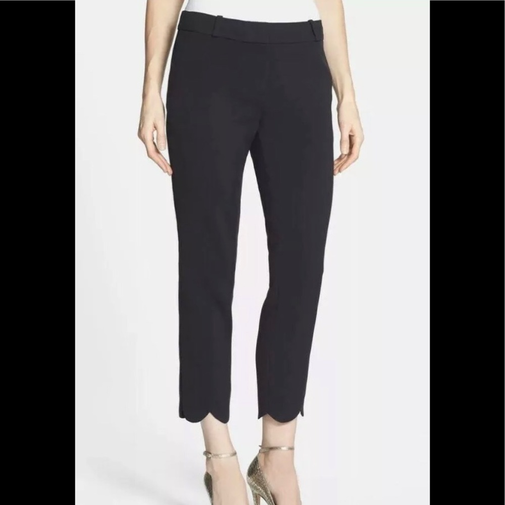 Kate Spade Jackie Black Pants Size 14 Scallop Hem